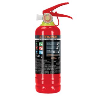 Extintor portátil recargable 0.5 kg, polvo tipo ABC, Truper