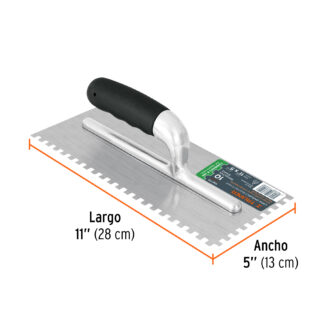 Llana 11' dentado cuadrado 1/4', 10 rem, mgo comfort grip