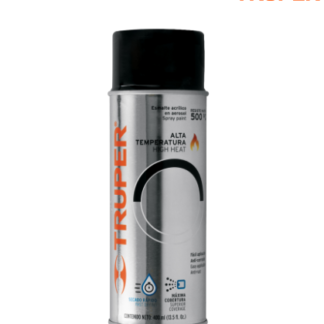 Pintura en aerosol alta temp, negro, bote tradicional, 400ml