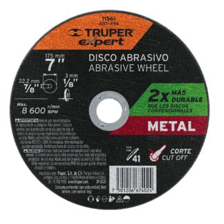 Disco para corte de metal, tipo 41, diámetro 7' Expert