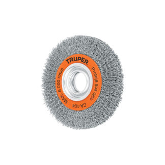Carda alambre ondulado 6' x 3/4' para esmeril, Truper