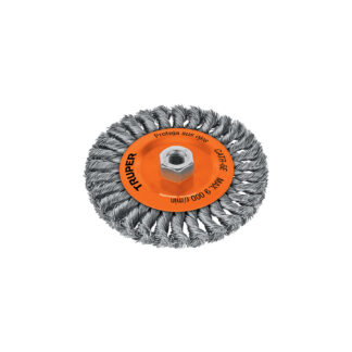 Carda circular 6' alambre trenzado, eje 5/8'-11, Truper