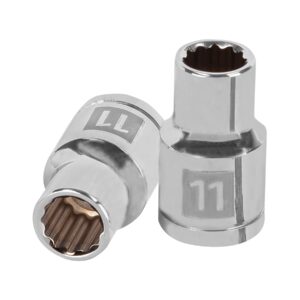 Dado de 11 mm, 12 puntas, cuadro 1/2′, Truper
