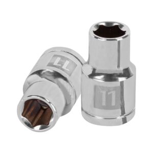 Dado de 11 mm, 6 puntas, cuadro 1/2′, Truper