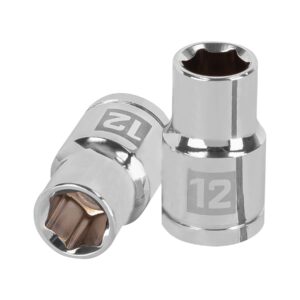 Dado de 12 mm, 6 puntas, cuadro 1/2′, Truper