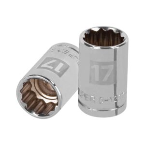 Dado de 17 mm, 12 puntas, cuadro 1/2′, Truper