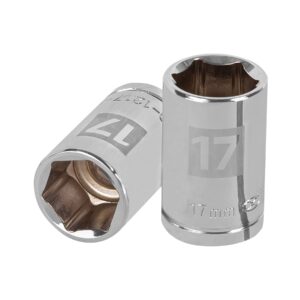 Dado de 17 mm, 6 puntas, cuadro 1/2′, Truper