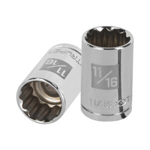 Dado de 11/16′, 12 puntas, cuadro 1/2′, Truper