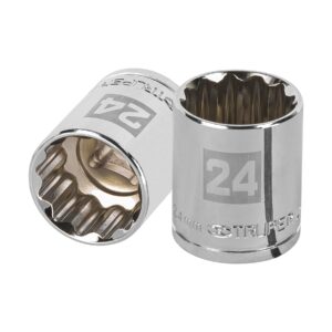 Dado de 24 mm, 12 puntas, cuadro 1/2′, Truper