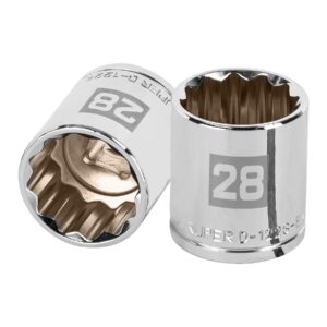 Dado de 28 mm, 12 puntas, cuadro 1/2′, Truper