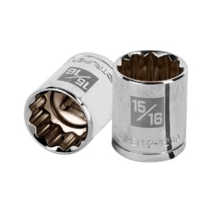 Dado de 15/16′, 12 puntas, cuadro 1/2′, Truper