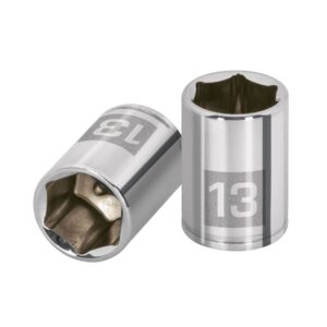 Dado de 13 mm, 6 puntas, cuadro 1/4′, Truper