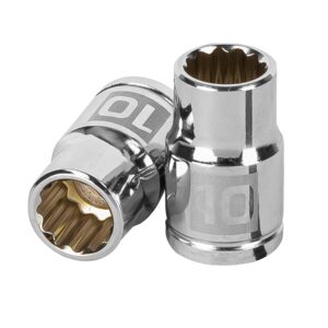 Dado de 10 mm, 12 puntas, cuadro 3/8′, Truper