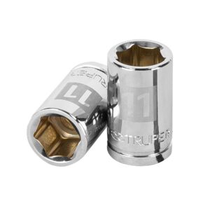 Dado de 11 mm, 6 puntas, cuadro 3/8′, Truper