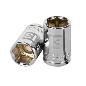 Dado de 13 mm, 6 puntas, cuadro 3/8′, Truper