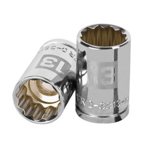 Dado de 13 mm, 12 puntas, cuadro 3/8′, Truper