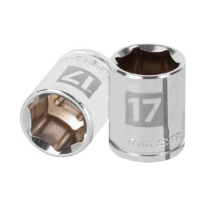 Dado de 17 mm, 6 puntas, cuadro 3/8′, Truper