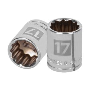 Dado de 17 mm, 12 puntas, cuadro 3/8′, Truper