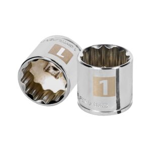 Dado de 1′, 12 puntas, cuadro 3/8′, Truper