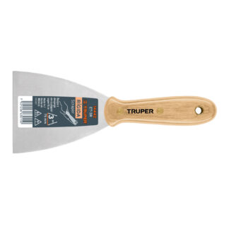 Espátula rígida 3' con mango de madera, Truper