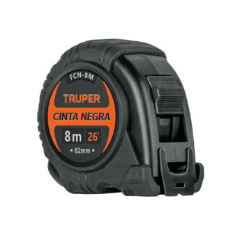 Flexómetro contra impactos Cinta Negra x-ancha 27 mm 8 m