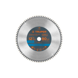 Disco sierra 12′ para aluminio, 80 dientes centro 1′, Truper