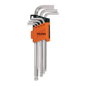 Juego 7 llaves allen largas std punta bola con organizador