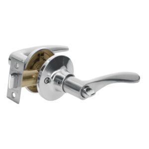 Cerradura manija ‘Milán’ baño cromo mate, cilindro metal