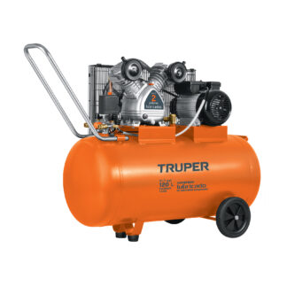 Compresor lubricado banda, horizontal 120L, 4HP 220V Truper