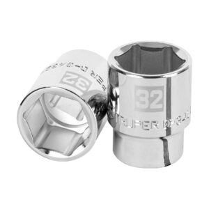 Dado de 32 mm, 6 puntas, cuadro 3/4′, Truper