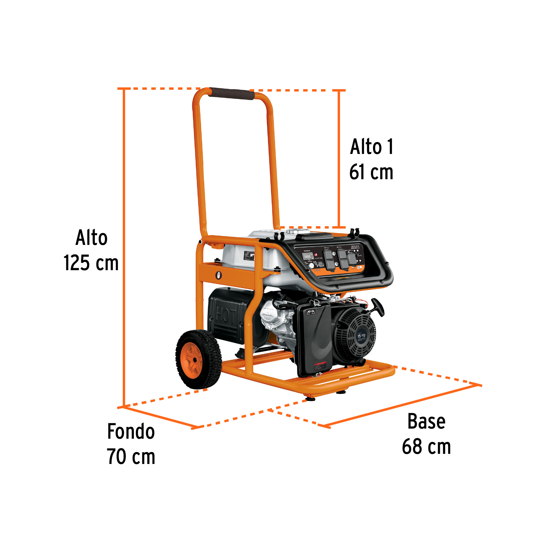 Generador portátil 8 kW motor a gasolina, Truper - Image 3