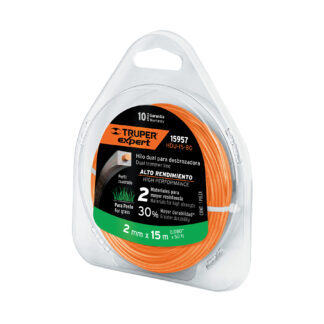 Rollo de hilo dual p/desbrozadora, 2mm x 15m, Truper Expert
