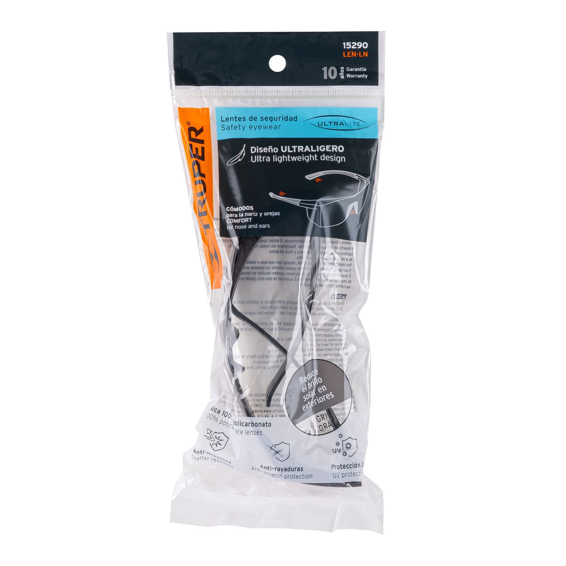 Lentes de seguridad grises, Truper Ultralite - Image 3