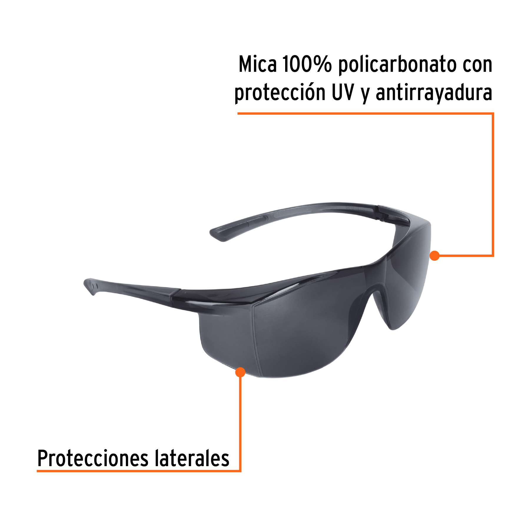 Lentes de seguridad grises, Truper Ultralite - Image 2