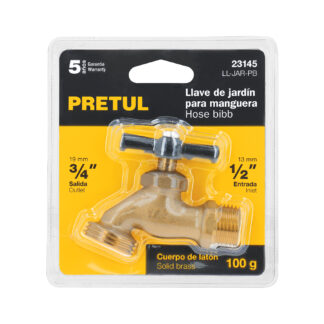 Llave para manguera, de latón 100 g 1/2', en blíster, Pretul
