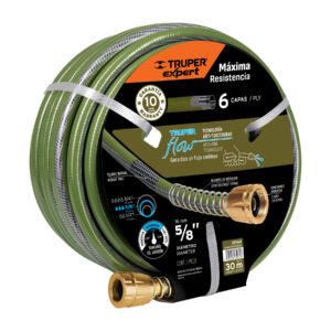 Manguera 5/8′ anti-torceduras 6 capas 30m conexiones d/metal
