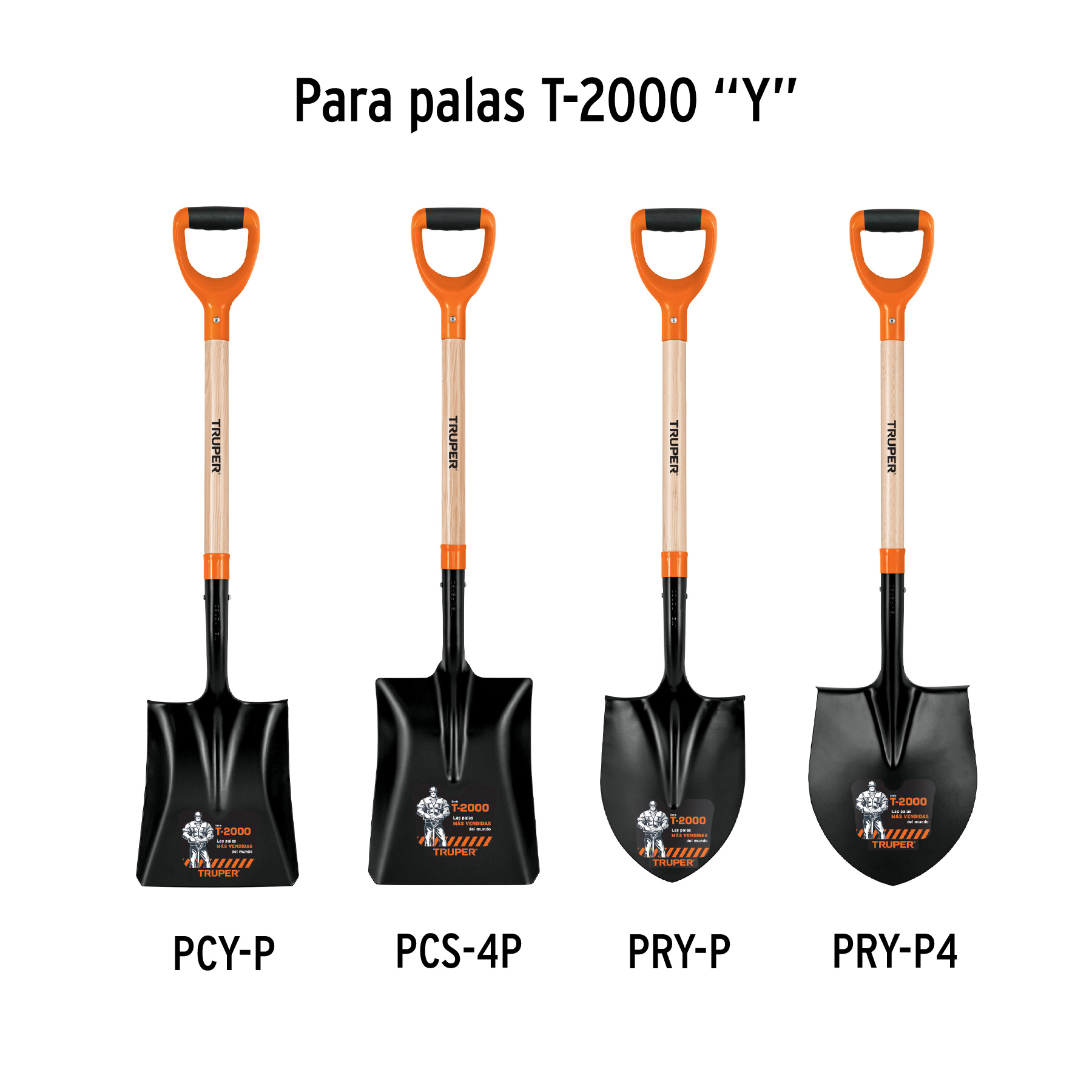 Mango de reposición para pala T-2000, puño offset 'Y', 26' - Image 3