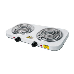 Parrilla eléctrica 2 quemadores, rectangular, Volteck Basic