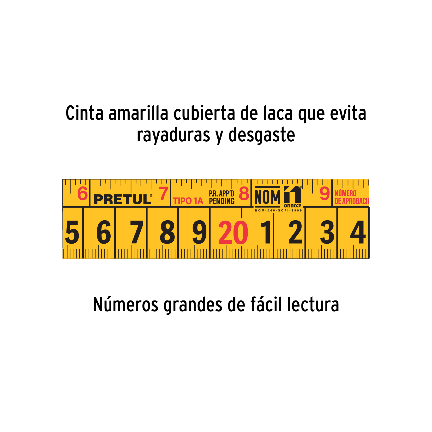 Flexómetro verde 5 m cinta 19 mm, en tarjeta, Pretul - Image 4