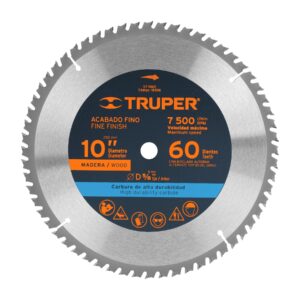 Disco sierra 10′ para madera, 60 dientes centro 5/8′, Truper