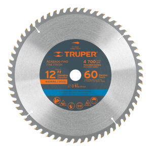 Disco sierra 12′ para madera, 60 dientes centro 1′, Truper