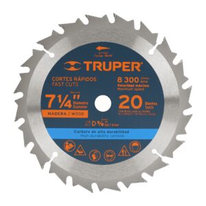 Disco sierra 7- 1/4′ para madera, 20 dientes centro 5/8′