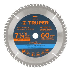 Disco sierra 7- 1/4′ para madera, 60 dientes centro 5/8′