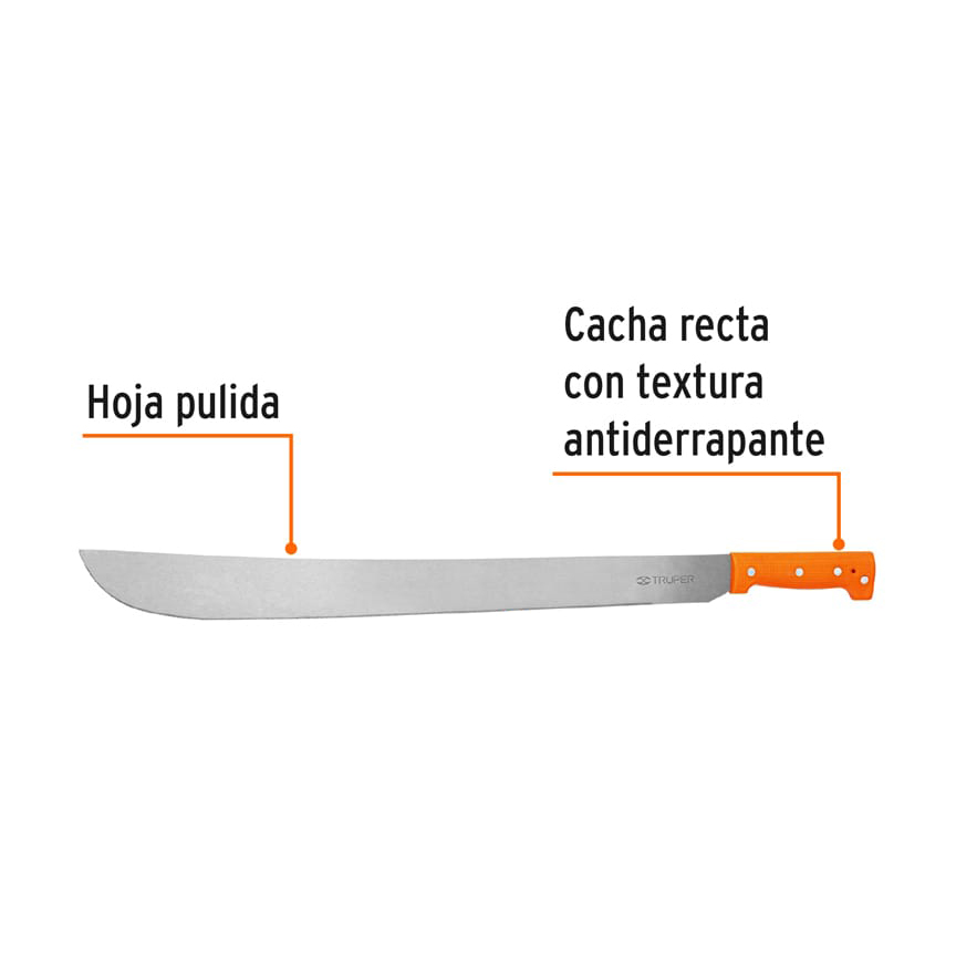 Machete estándar 24' cacha naranja remachada, Truper - Image 2