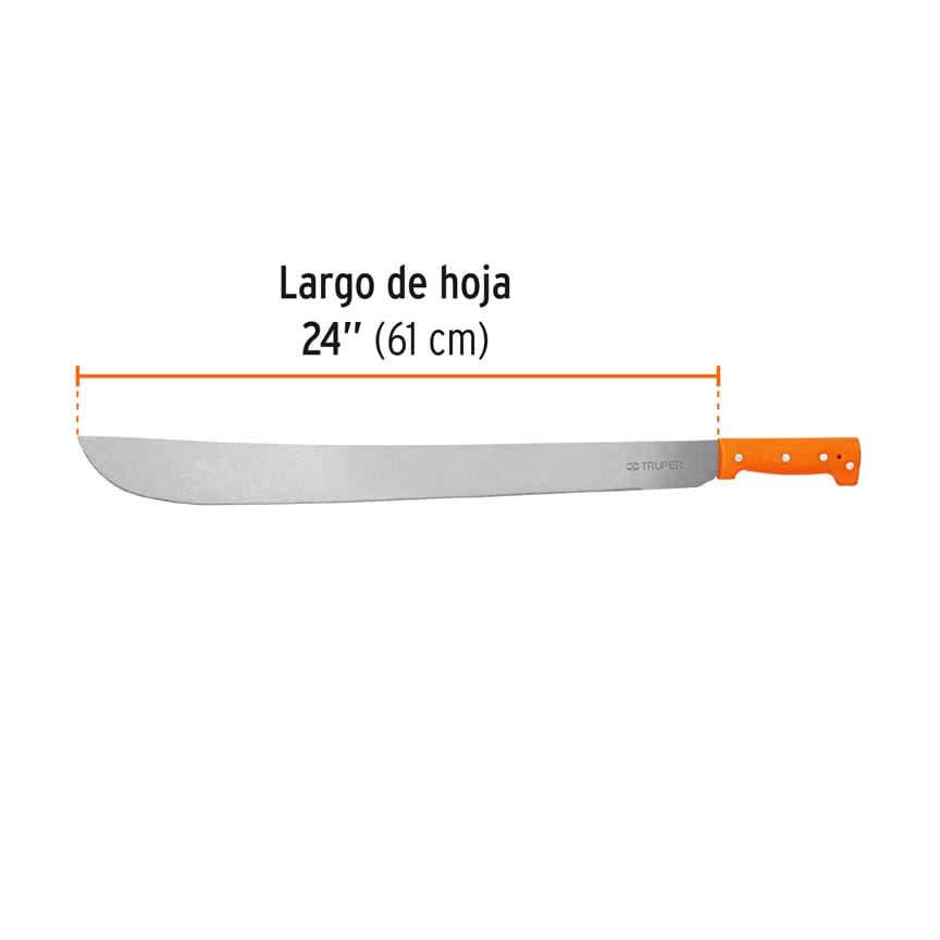 Machete estándar 24' cacha naranja remachada, Truper - Image 3