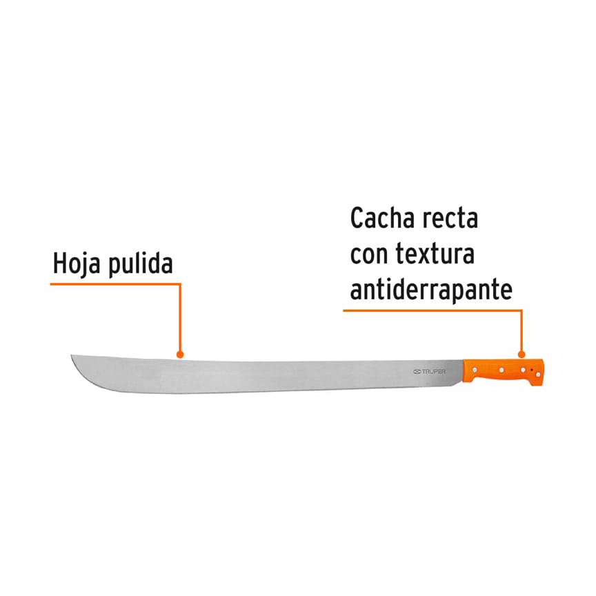 Machete estándar 26' cacha naranja remachada, Truper - Image 2