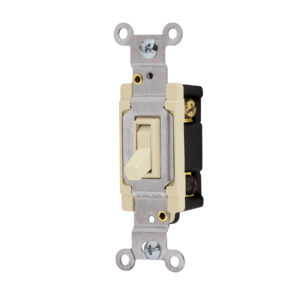 Interruptor vertical de palanca, 3 vías, Standard, marfil