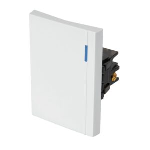 Interruptor sencillo 3 módulos, línea Española, color blanco