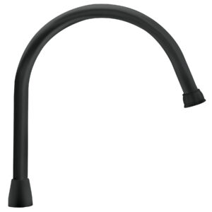 Cuello largo para mezcladora de fregadero, negro mate, Aqua