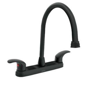Mezcladora negro 8′ para lavabo, cuello largo, palanca,Foset